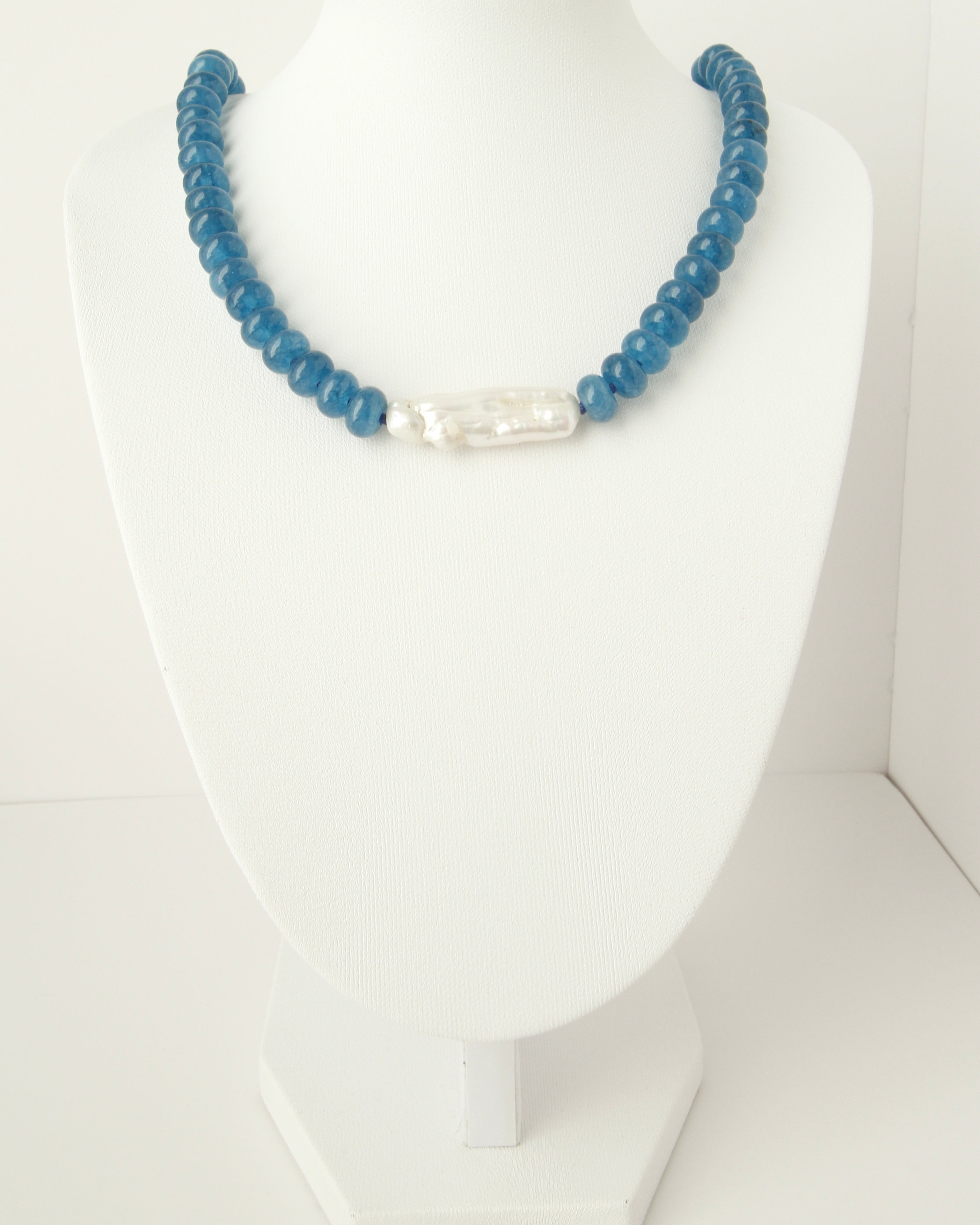 Dark Blue Luxe Candy Gem Necklace