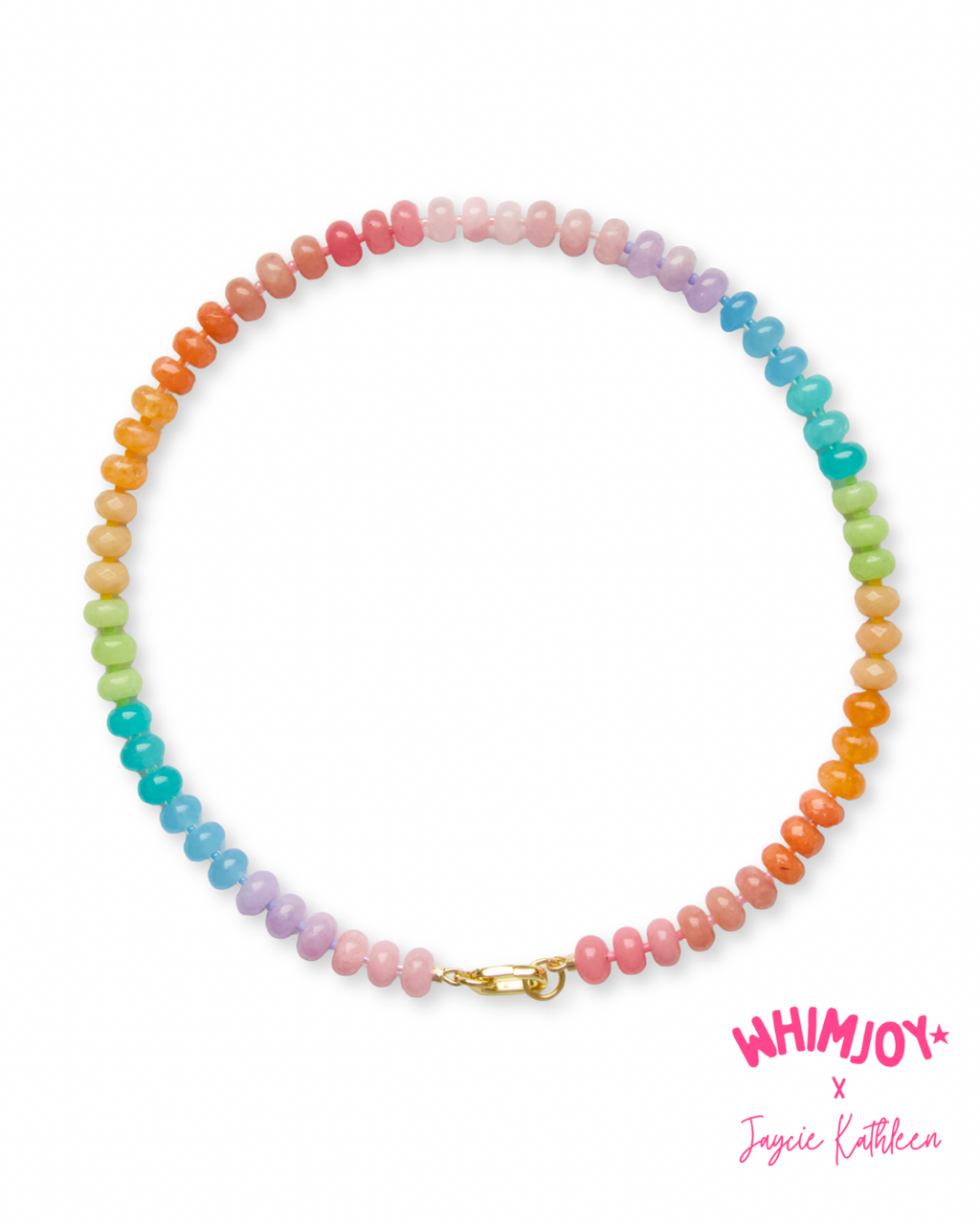 Sunset Rainbow Candy Gem Necklace