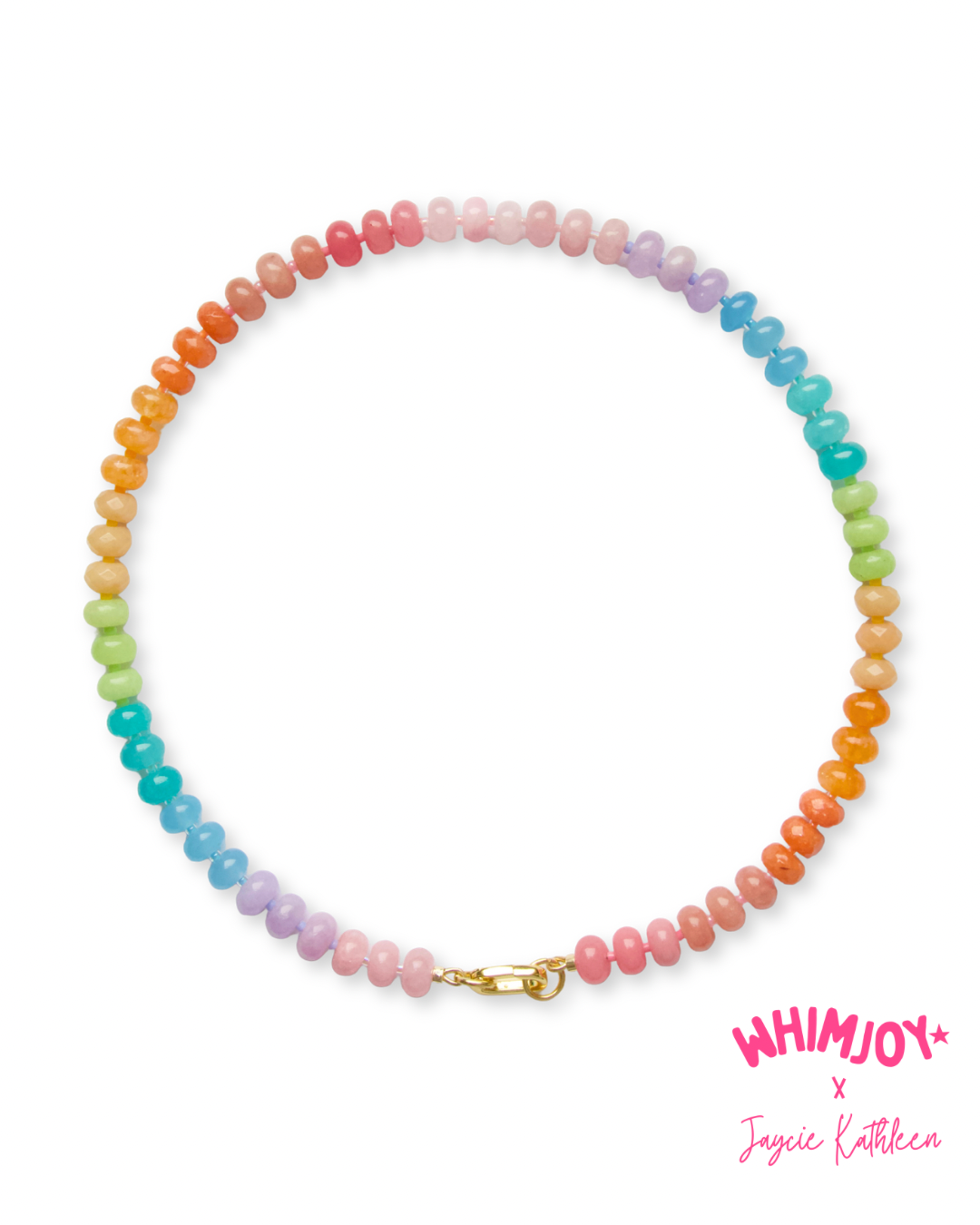 Sunset Rainbow Candy Gem Necklace