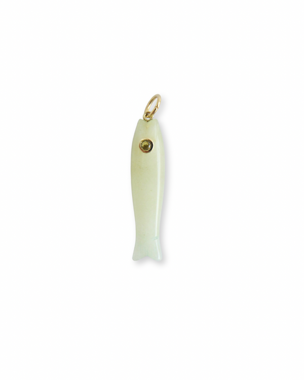 Candy Gem Fish Charm - Green Jade