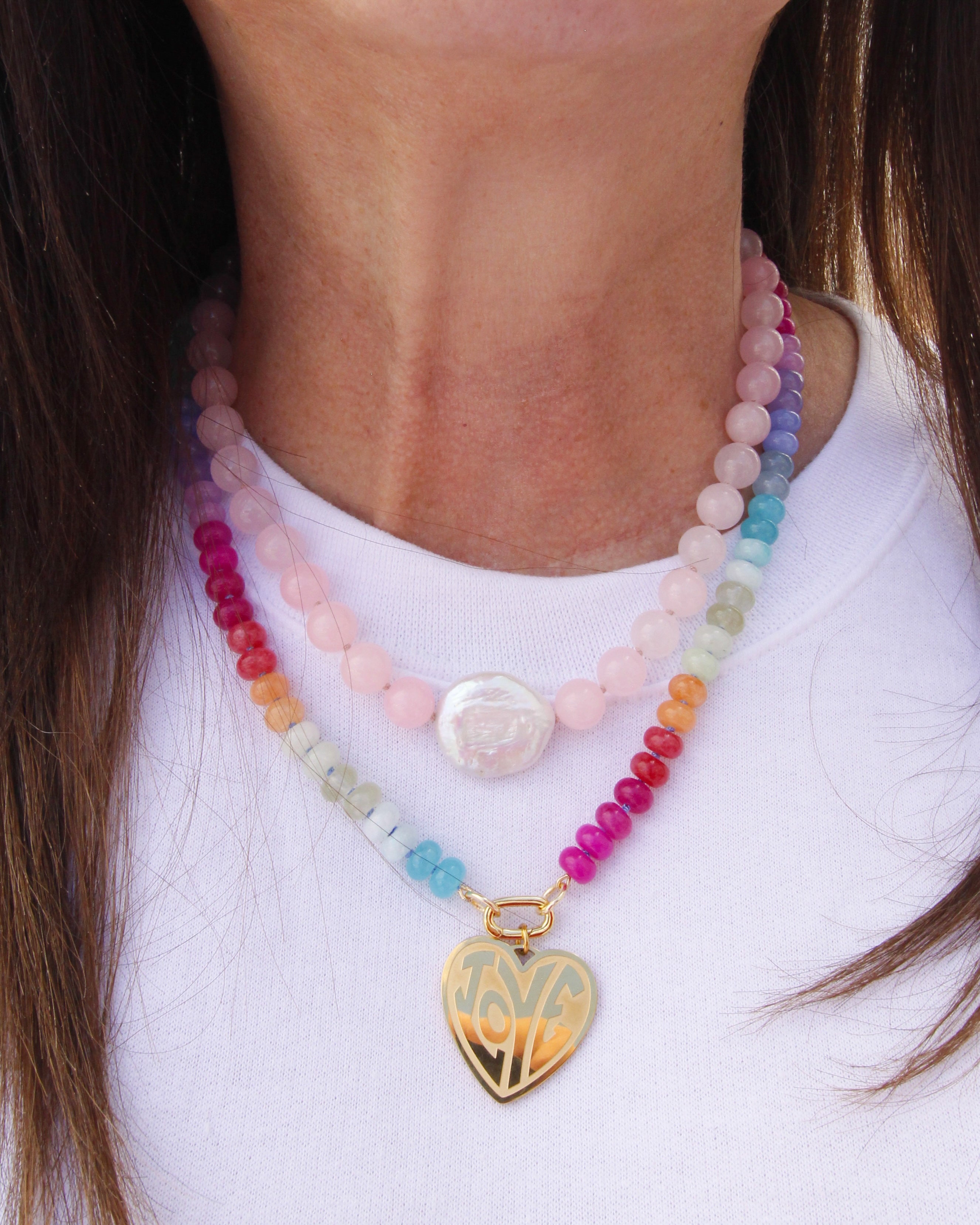 Rainbow Candy Gem Necklace