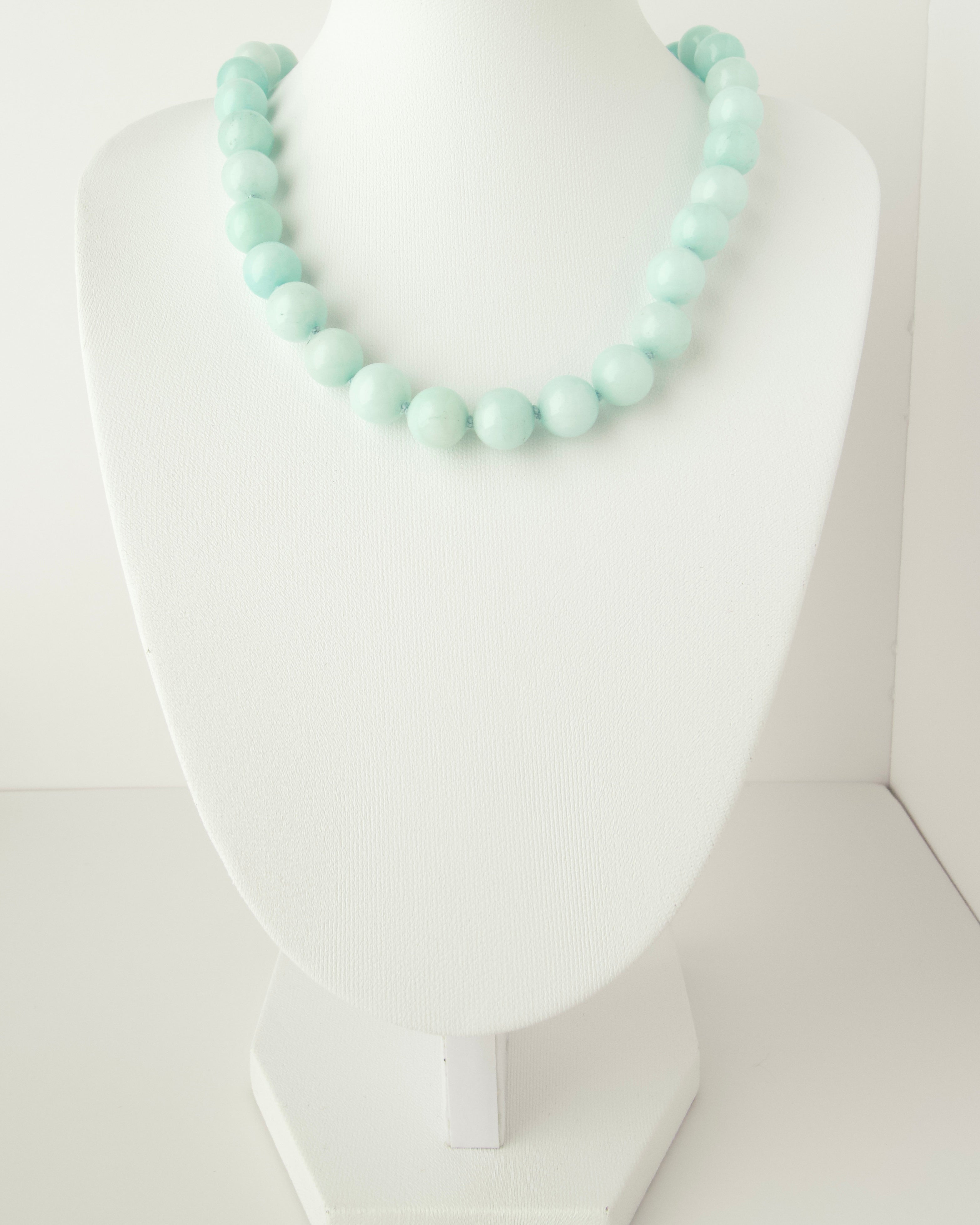 Aqua Bubblegum Gem Necklace