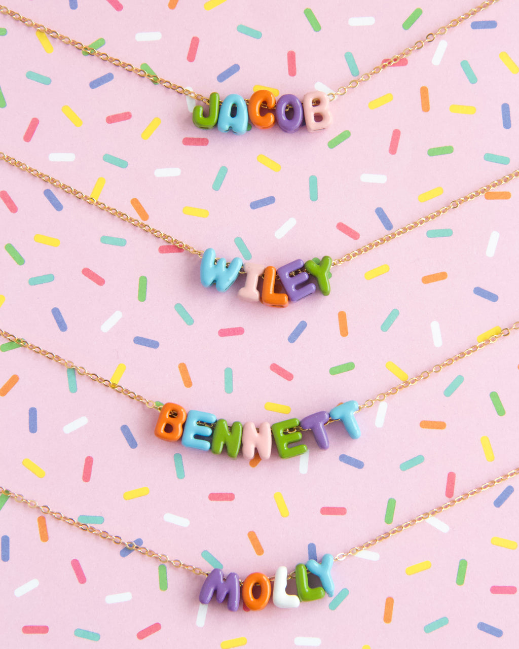 Sprinkle Letter Necklace