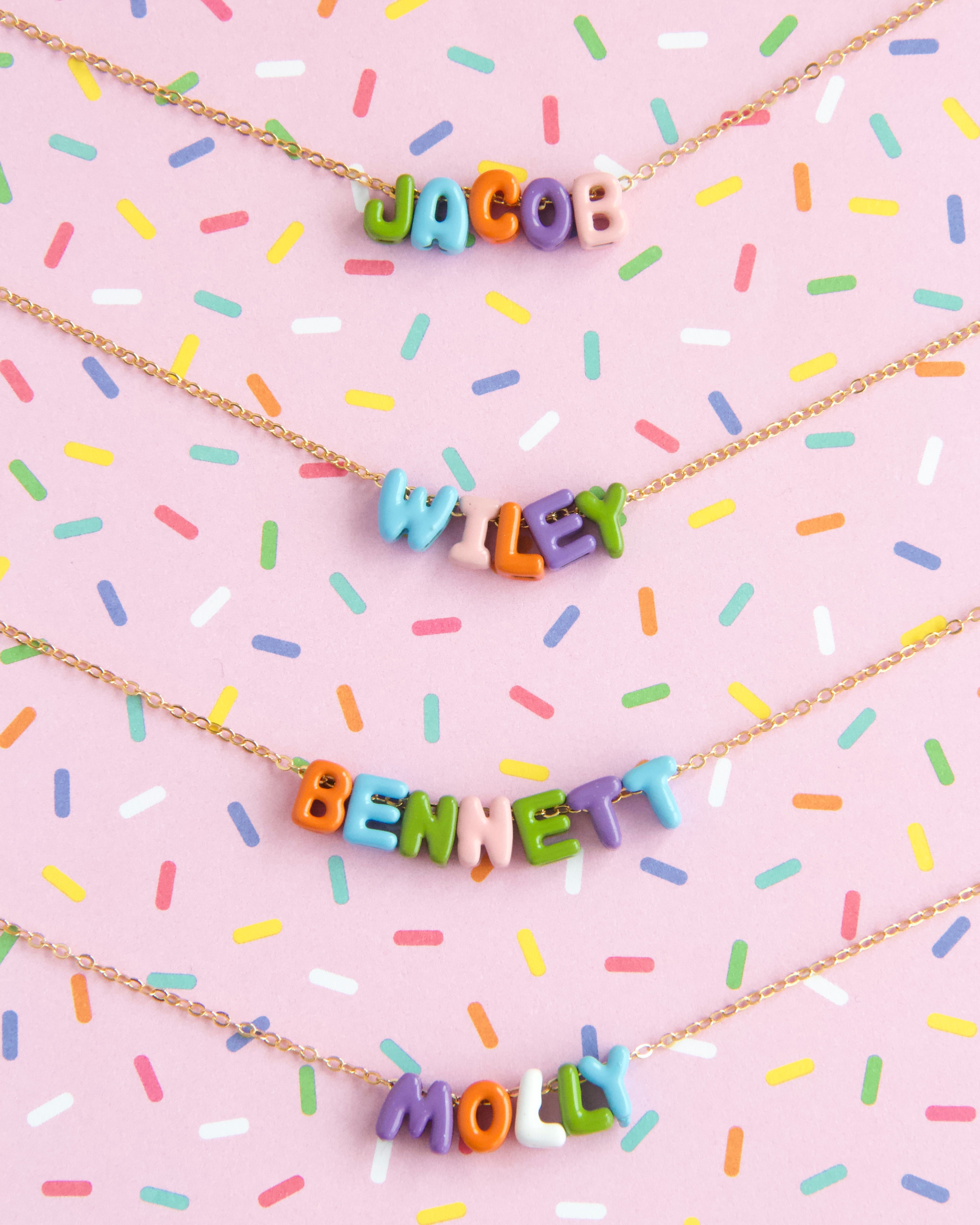 Sprinkle Letter Necklace