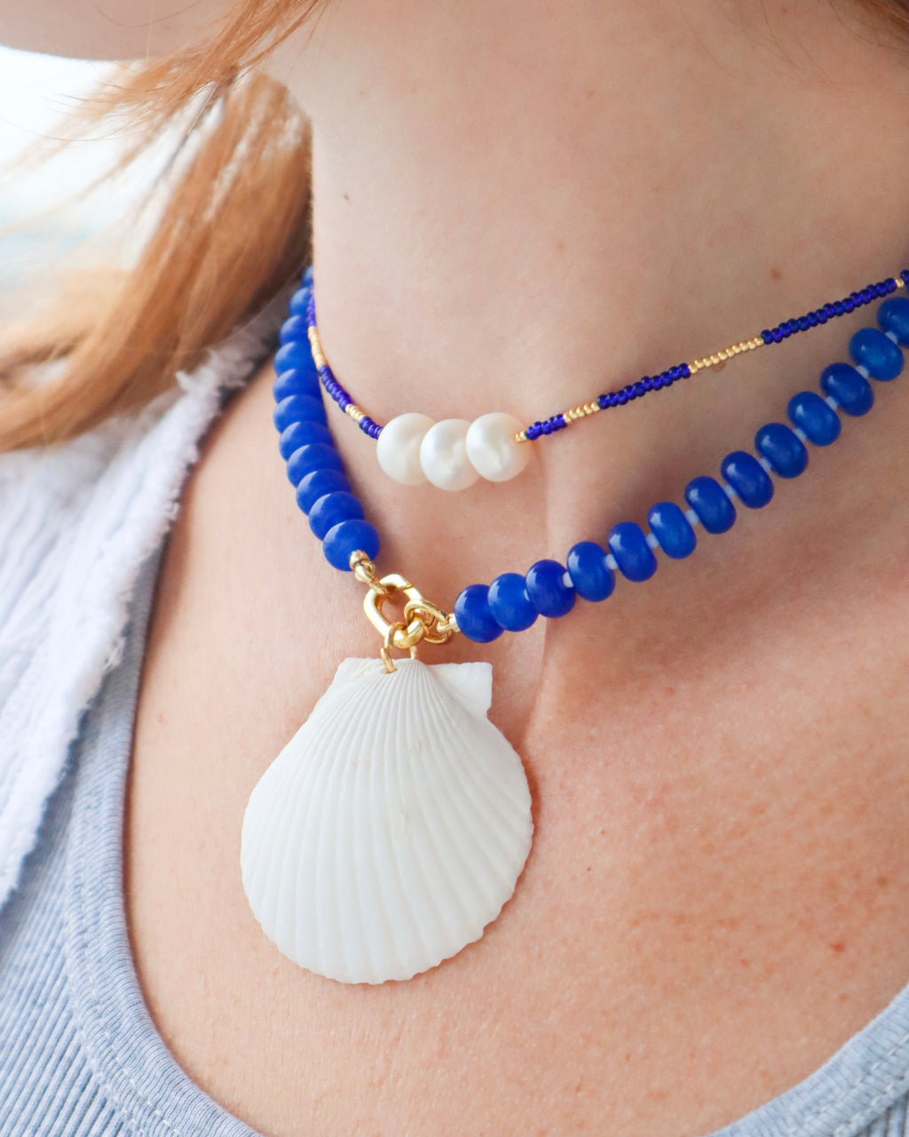 Royal Blue Candy Gem Necklace