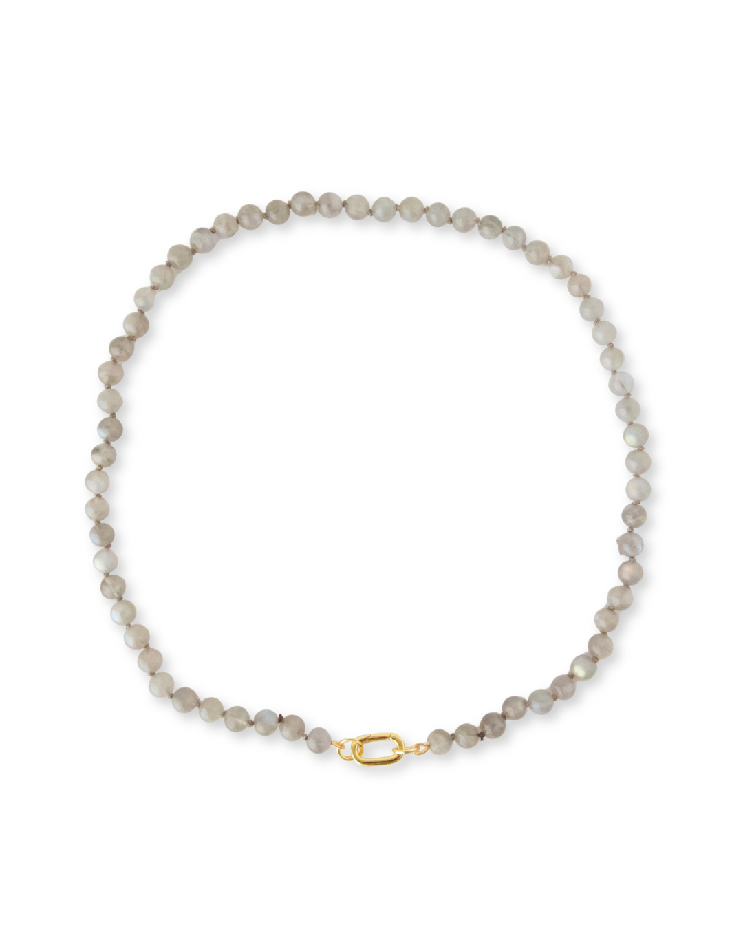 Labradorite Bubblegum Gem Necklace - 18"