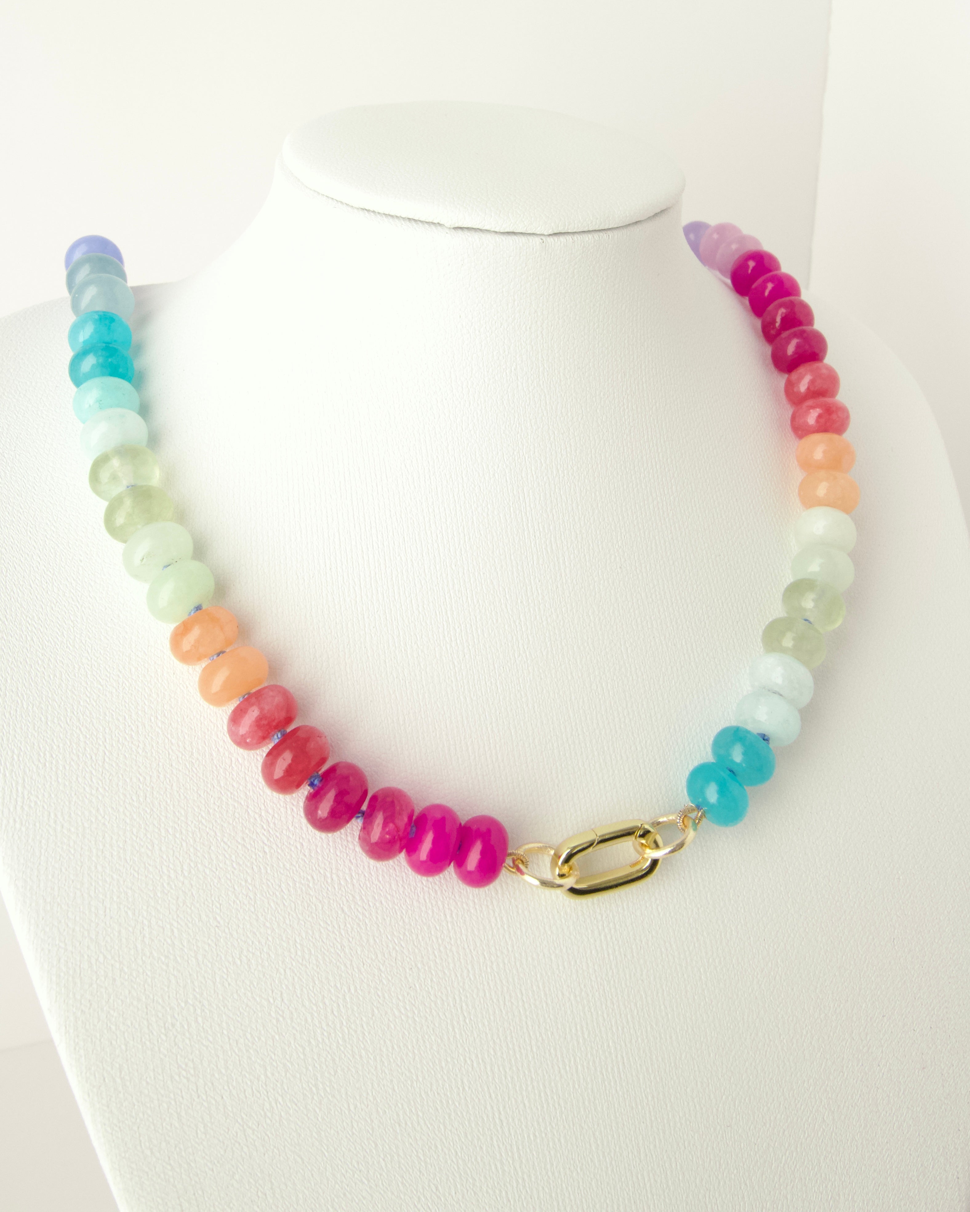 Rainbow Candy Gem Necklace