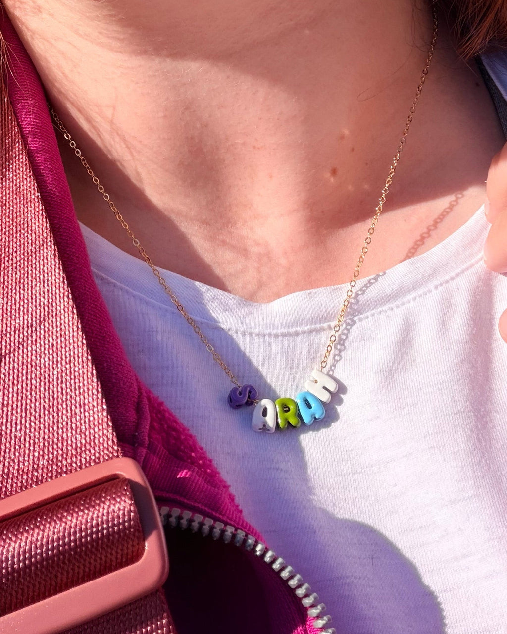 Sprinkle Letter Necklace