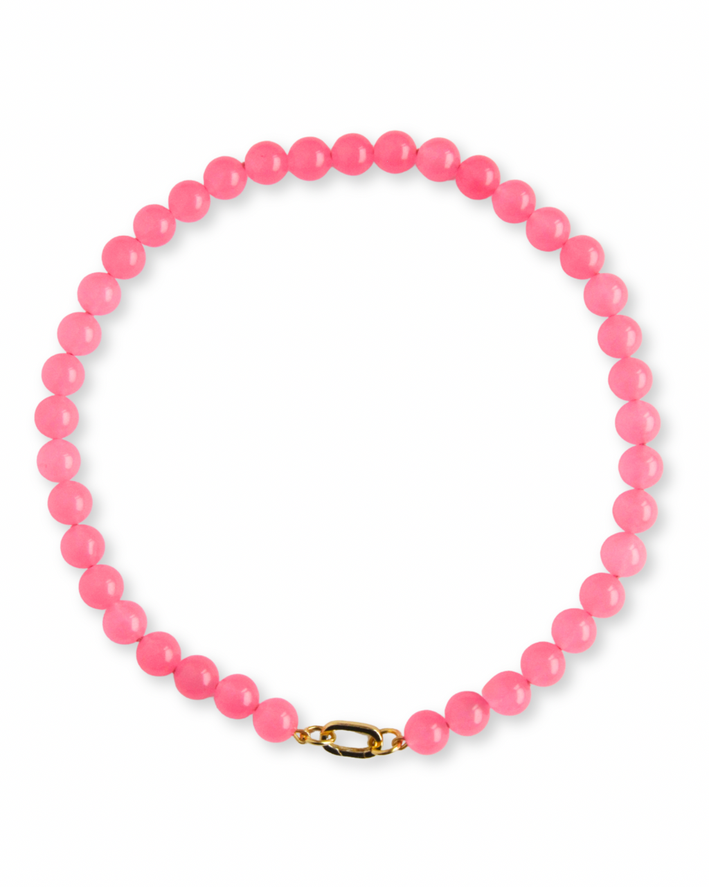 Bright Pink Bubblegum Gem Necklace