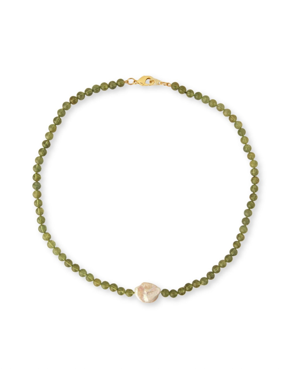 Green Apatite Bubblegum Gem Necklace