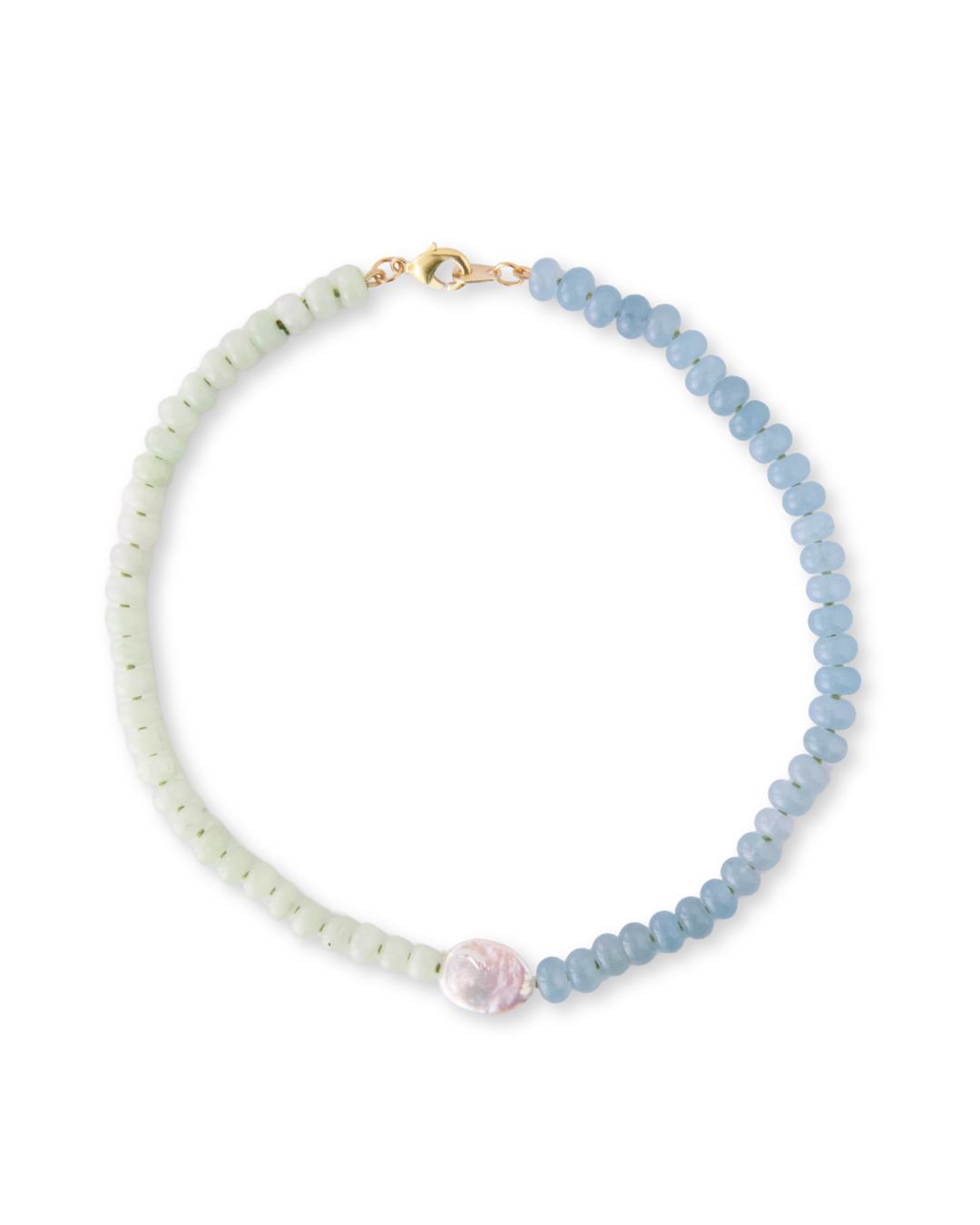 Two Tone Luxe Candy Gem Necklace