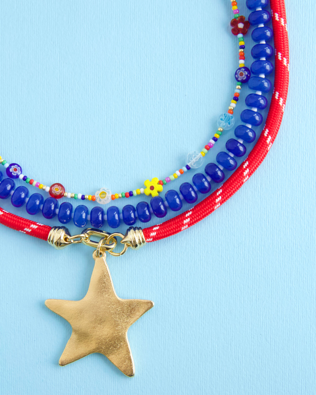 Royal Blue Candy Gem Necklace