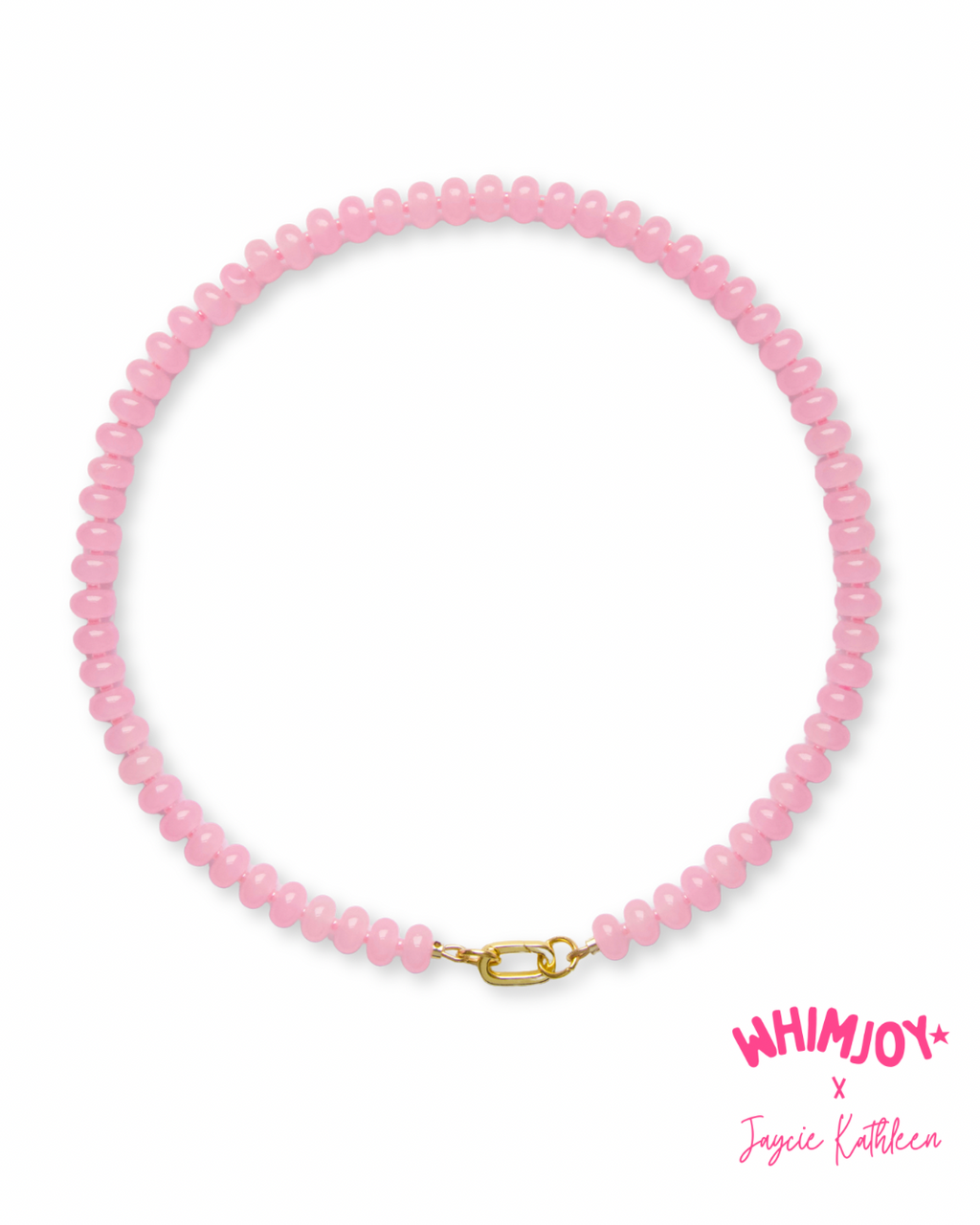 Bubblegum Pink Candy Gem Necklace