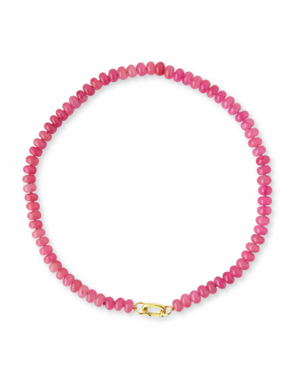 Bright Pink Candy Gem Necklace