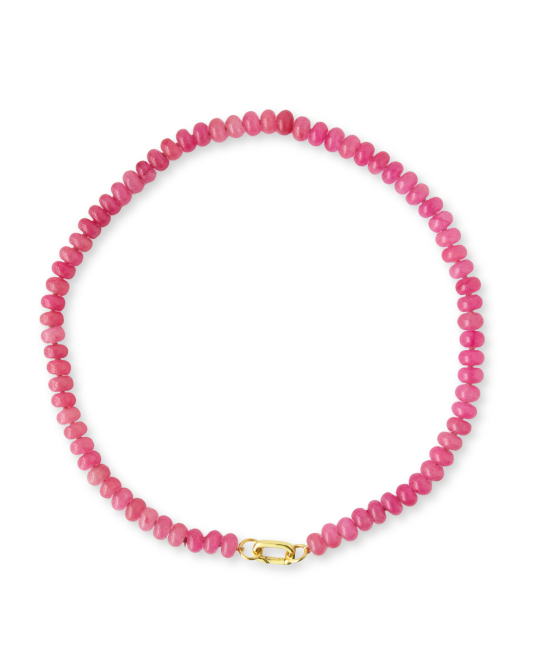 Bright Pink Candy Gem Necklace