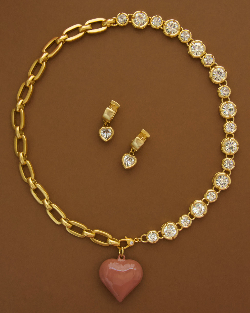 Bezel Heart Huggies