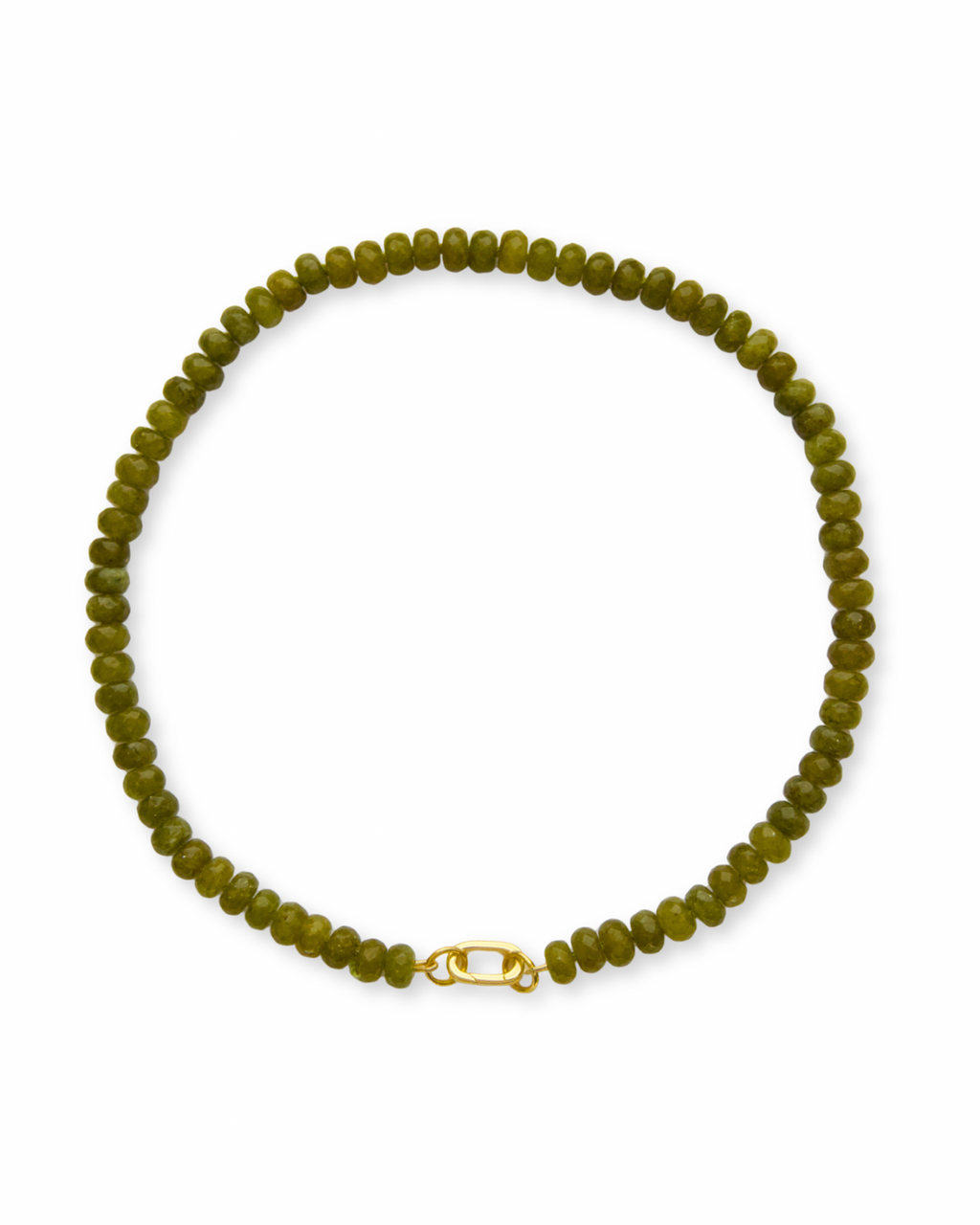 Olive Faceted Candy Gem Necklace