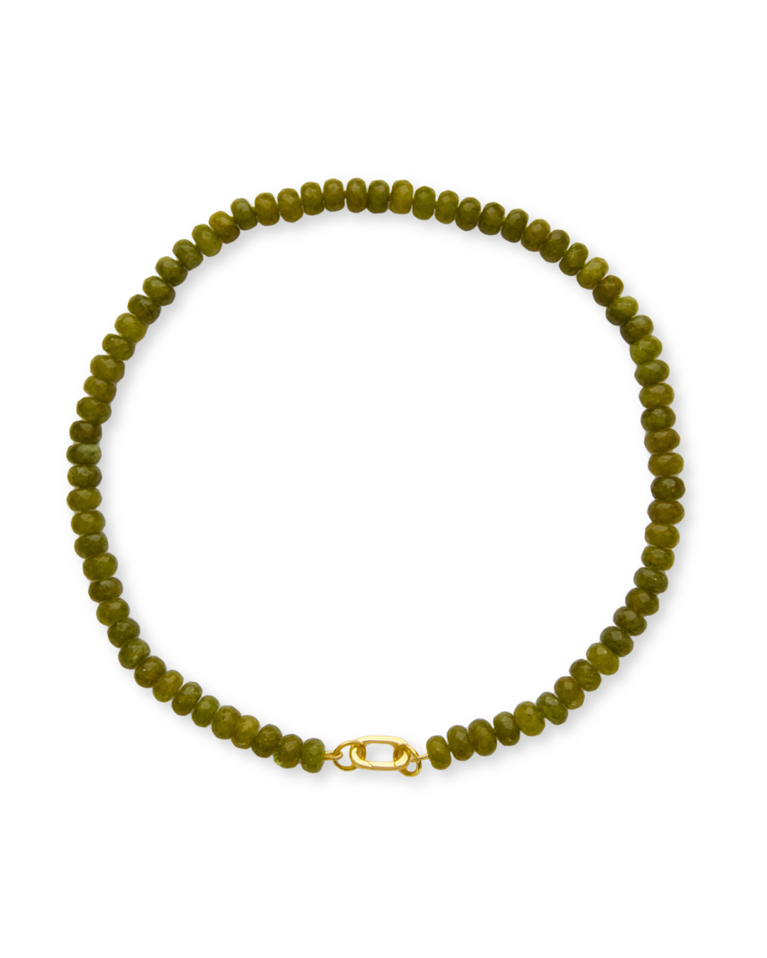 Olive Faceted Candy Gem Necklace