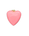 Medium Enamel Heart Charm - Peach