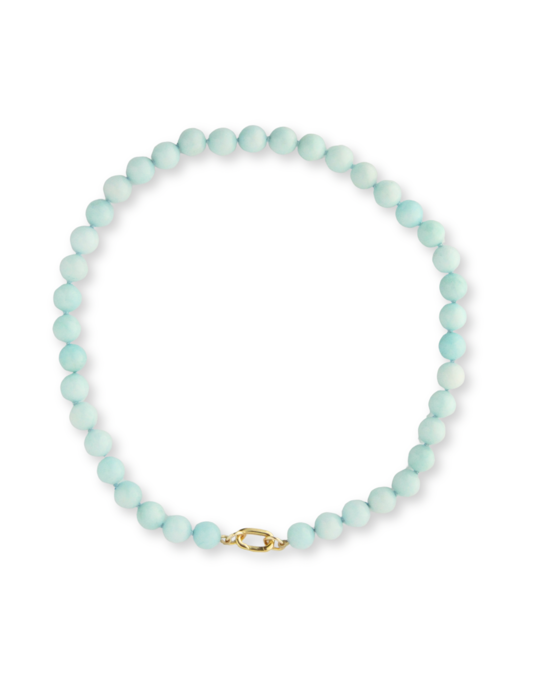 Aqua Bubblegum Gem Necklace