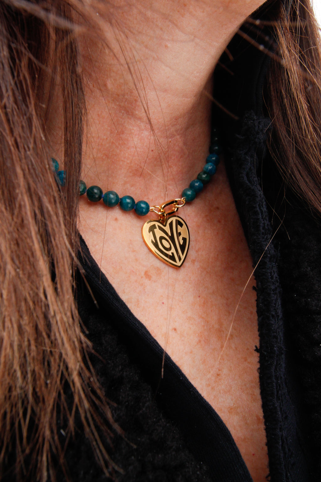 Apatite Bubblegum Gem Necklace - 16"