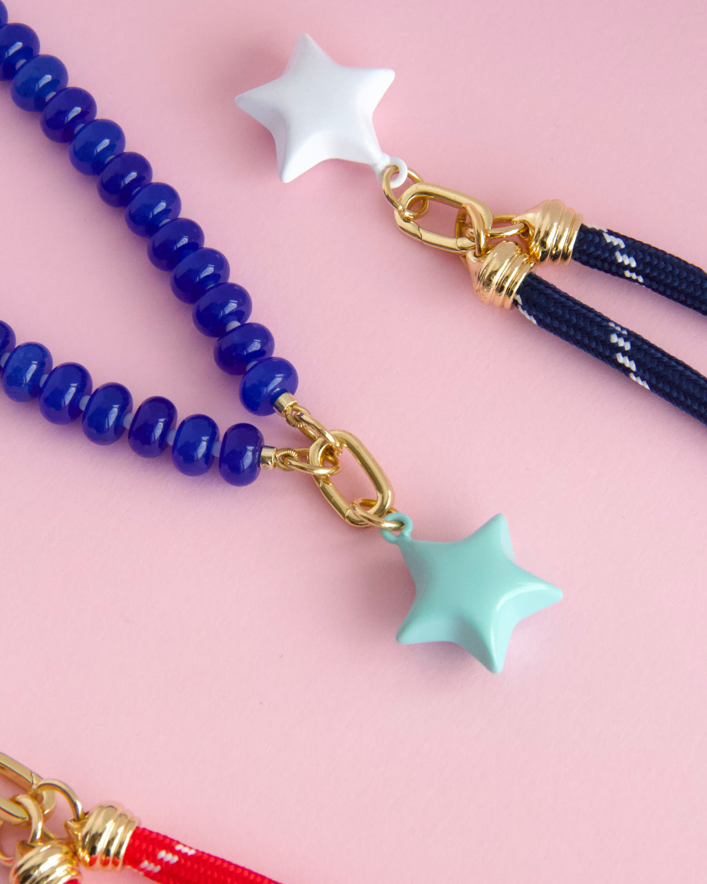 Seafoam Enamel Star Charm