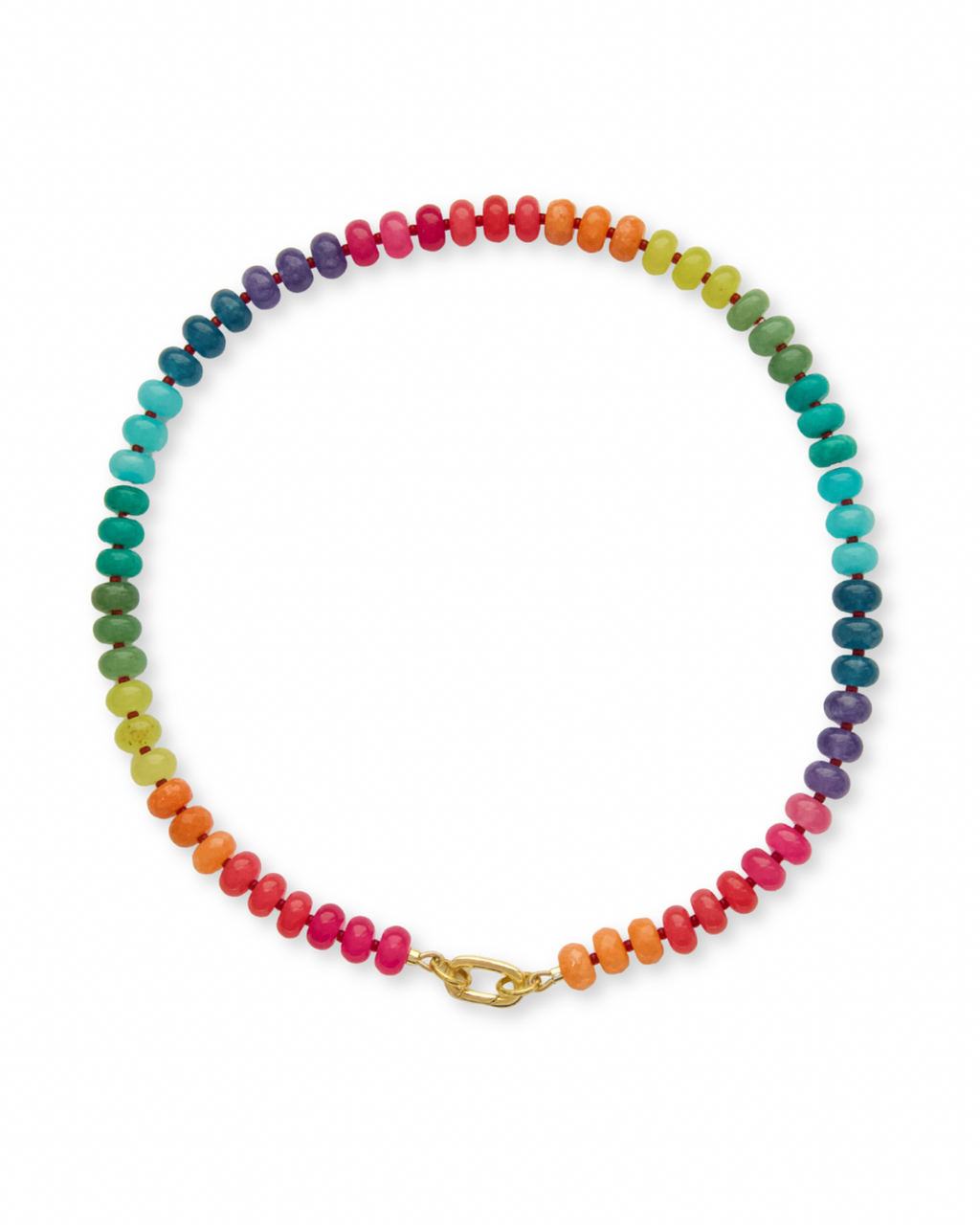 Autumn Rainbow Candy Gem Necklace