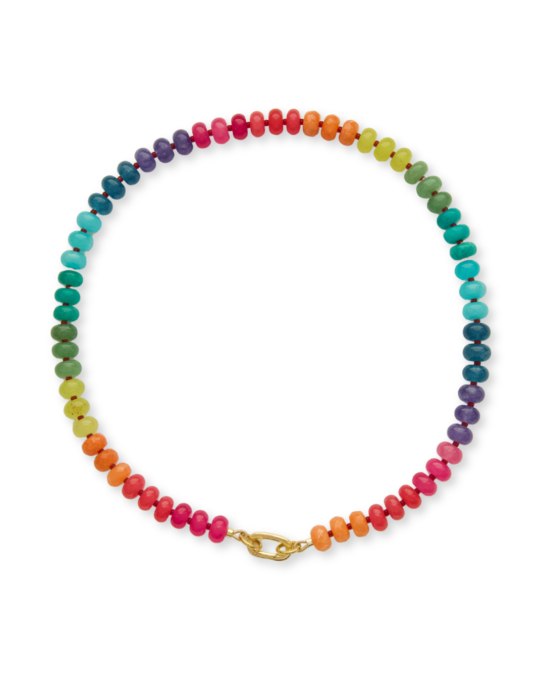 Autumn Rainbow Candy Gem Necklace
