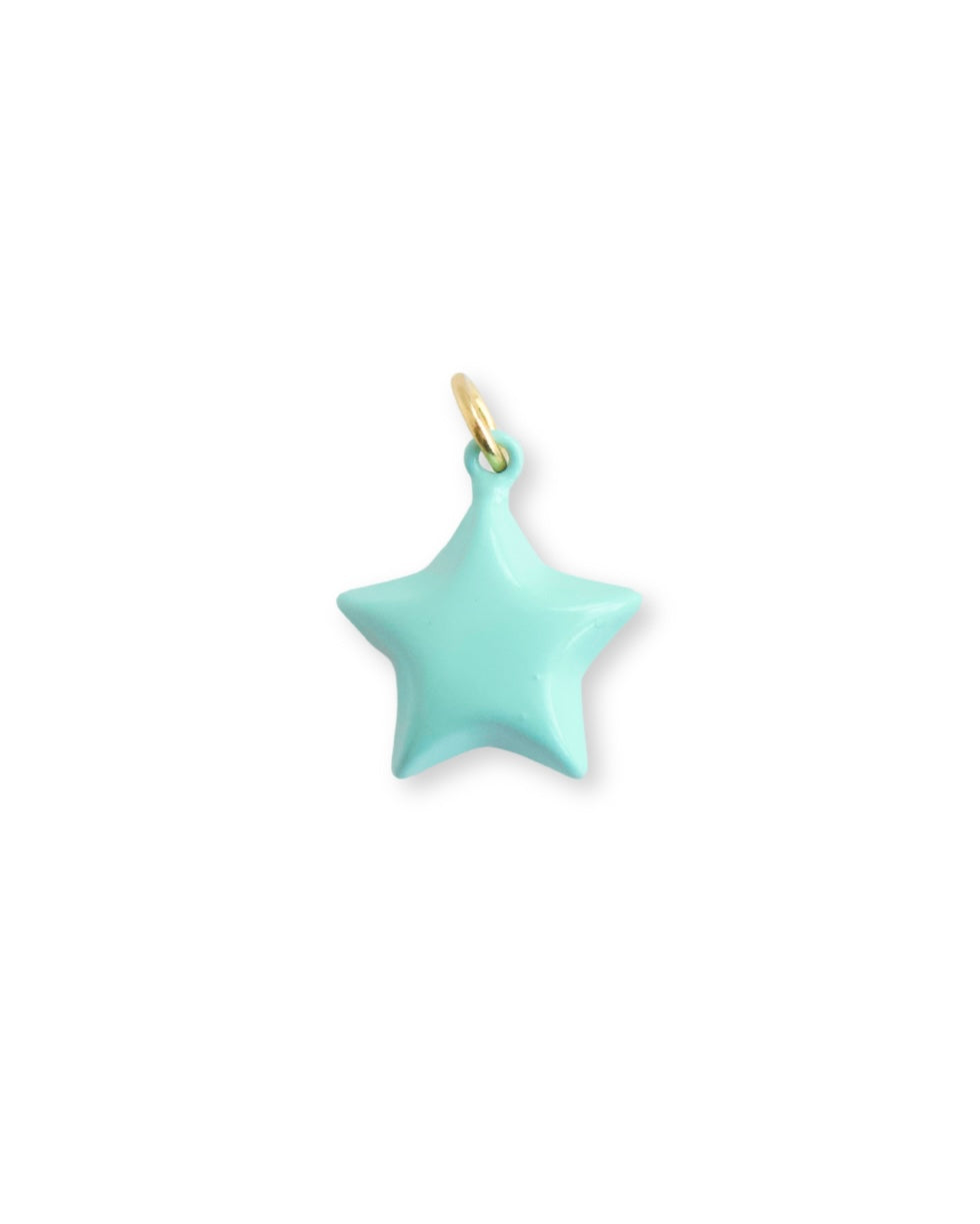 Seafoam Enamel Star Charm