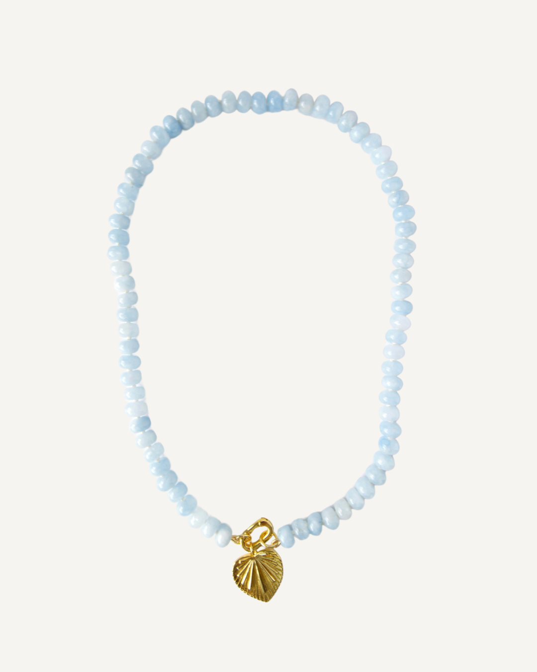 Light Blue Fancy Candy Gem Necklace - 18"