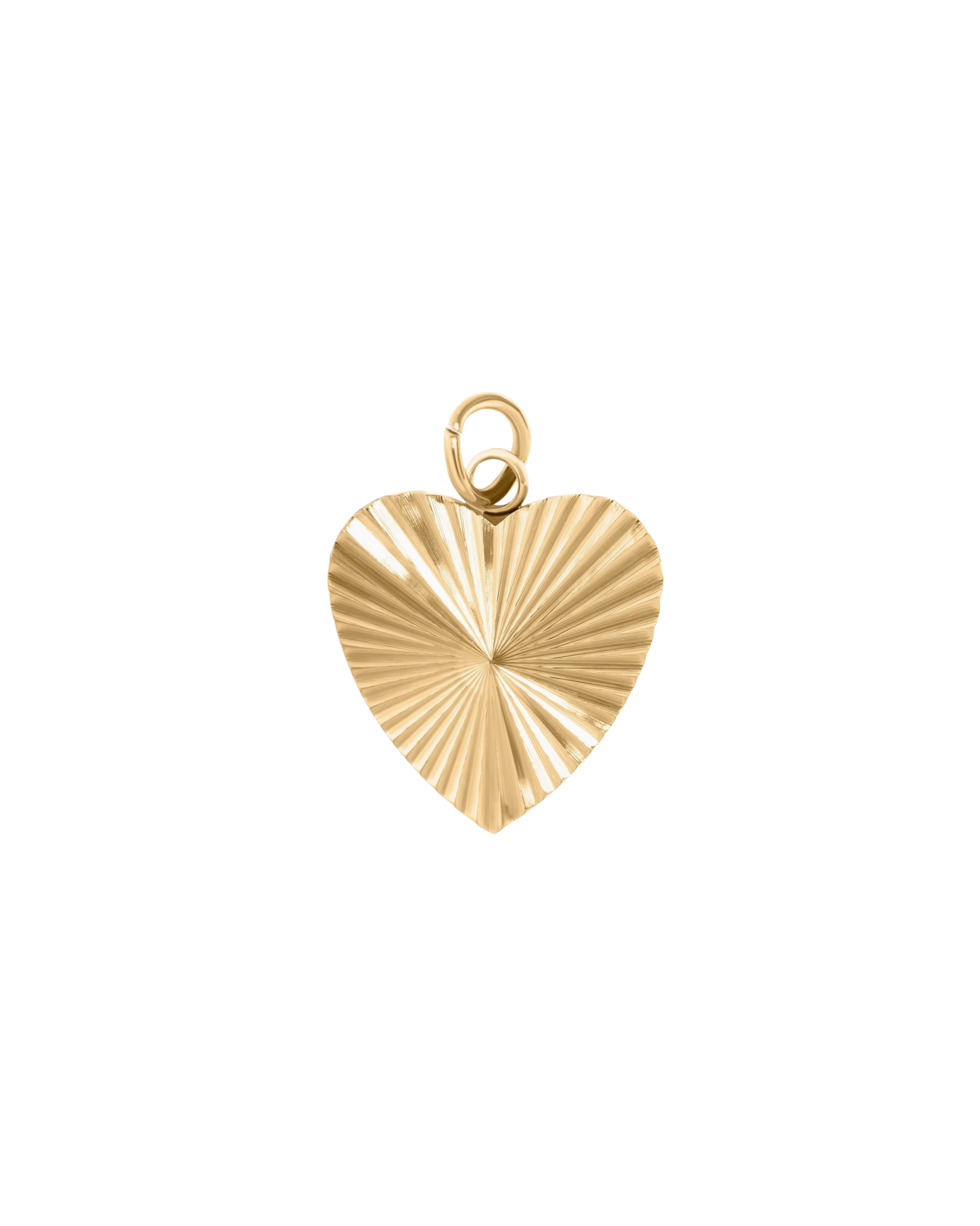 Petite Fluted Heart Charm