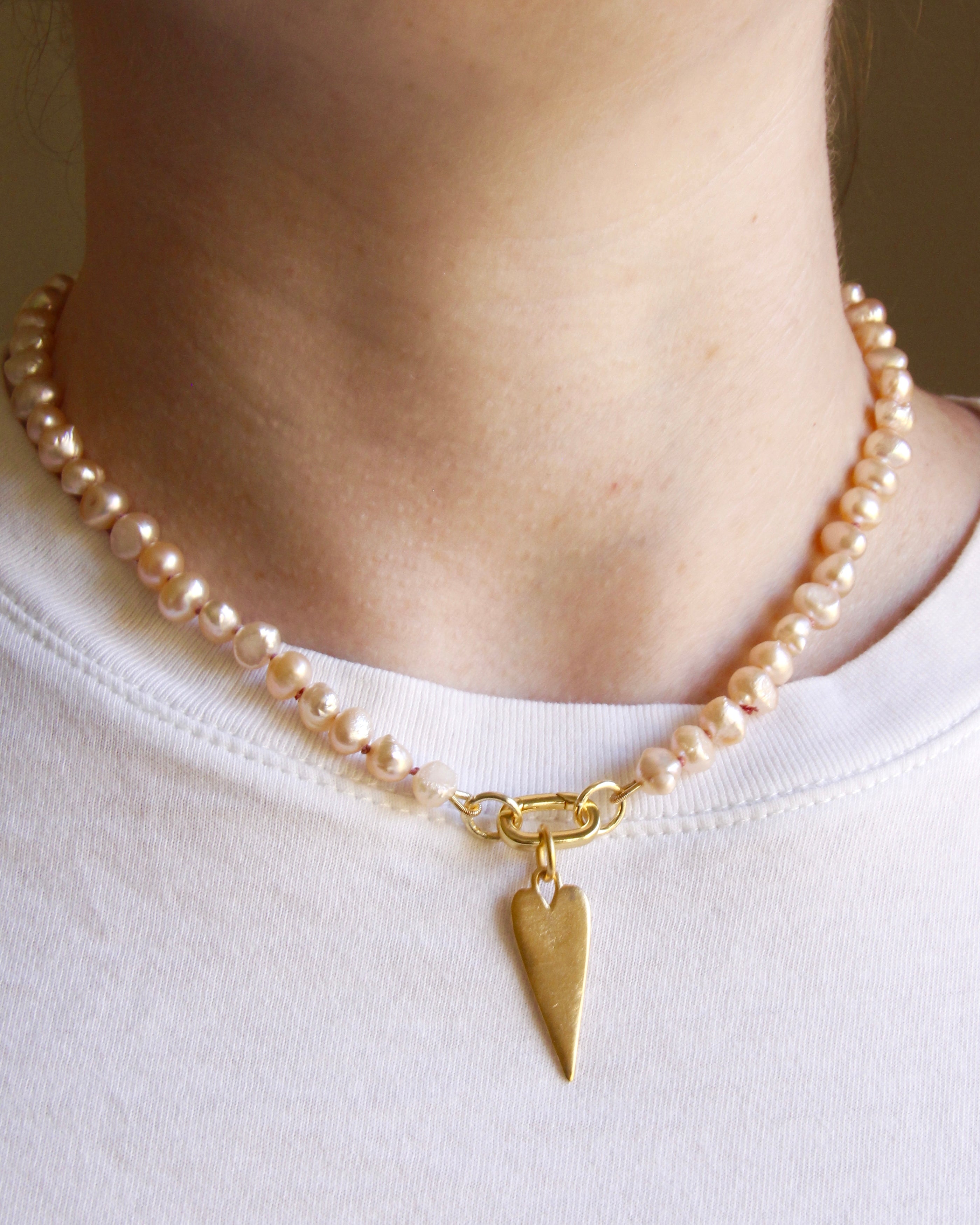 Pink Champagne Freshwater Pearl Necklace