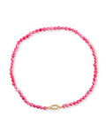 Bright Pink Freshwater Pearl Necklace