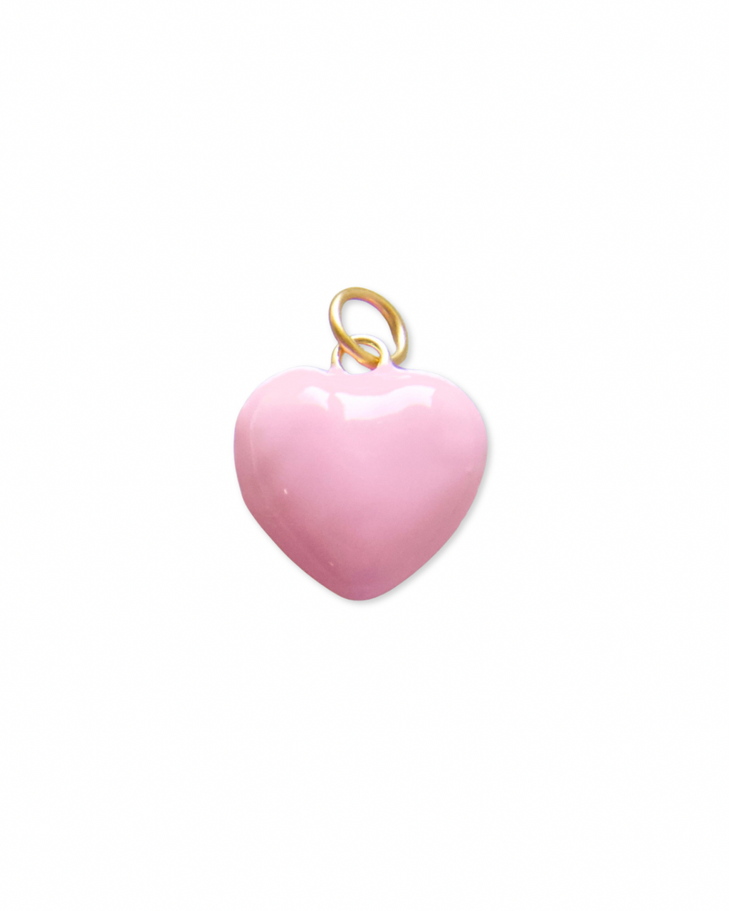 Taffy Pink Enamel Heart Charm